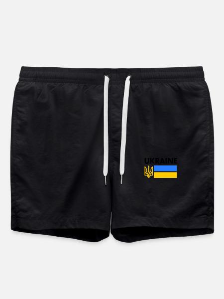 Ukraine - Badeshorts - Schwarz