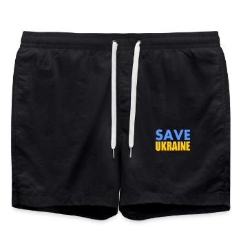 Save ukraine - Swim Trunks - black - Front - AI Model Male 185 light (185cm)
