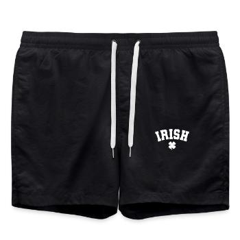 St. Patrick’s Day Gift Shamrock Men, Women, Kids - Swim Trunks - black - Front - AI Model Male 185 light (185cm)