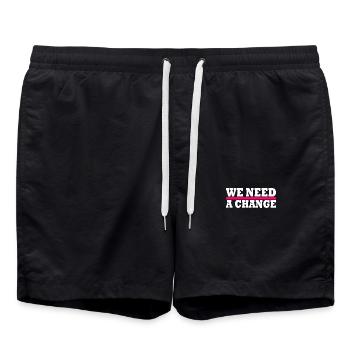 We need a change - Swim Trunks - black - Front - AI Model Male 185 light (185cm)