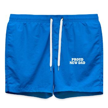 Proud new dad - Short de bain - cobalt blue - Devant