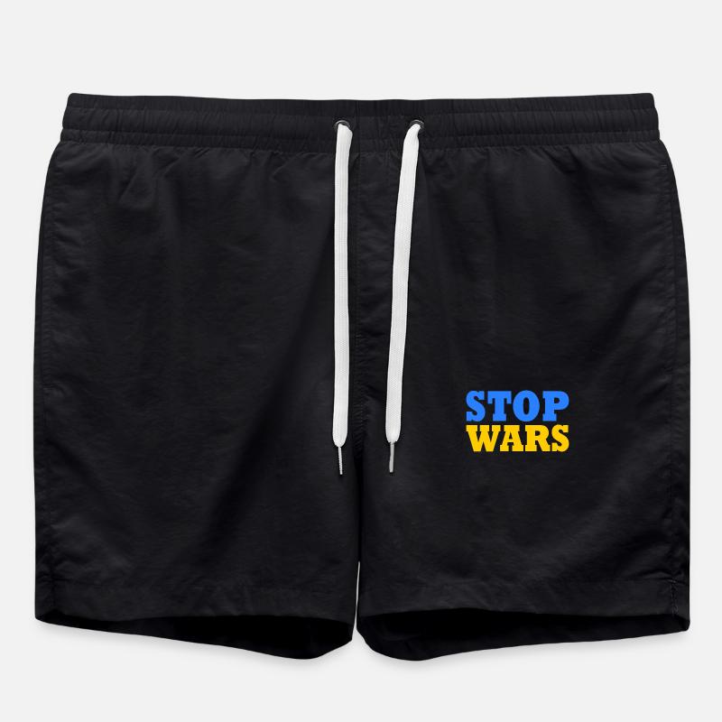 Stop war - Badeshorts - Schwarz