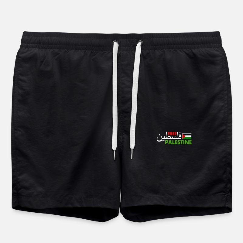 Free palestine فلسطين - Swim Trunks - black