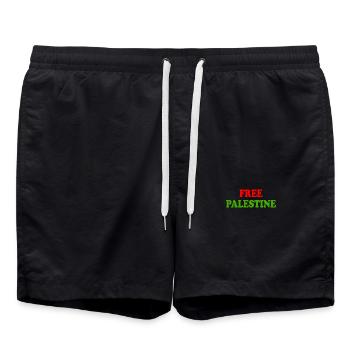 Free palestine - Badeshorts - Schwarz - Vorne - AI Model Male 185 light (185cm)