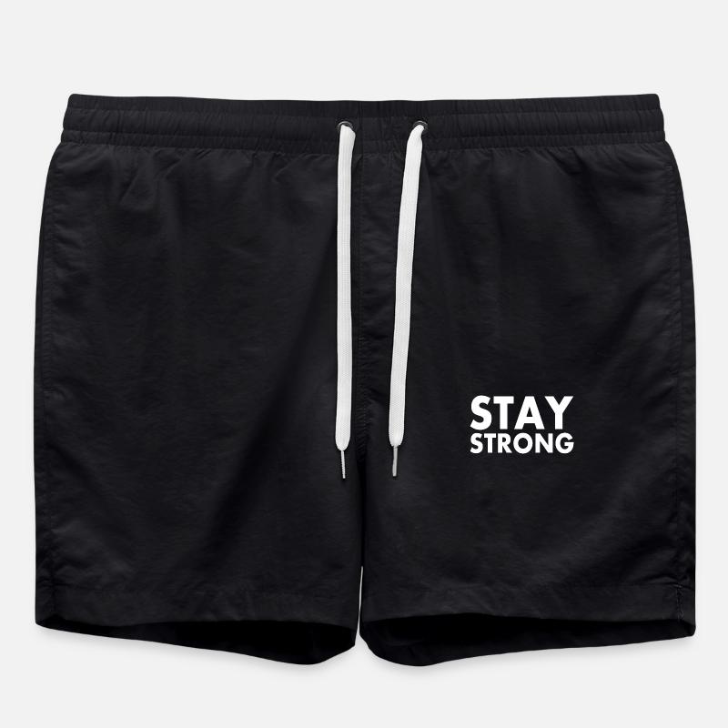 Stay strong - Badeshorts - Schwarz
