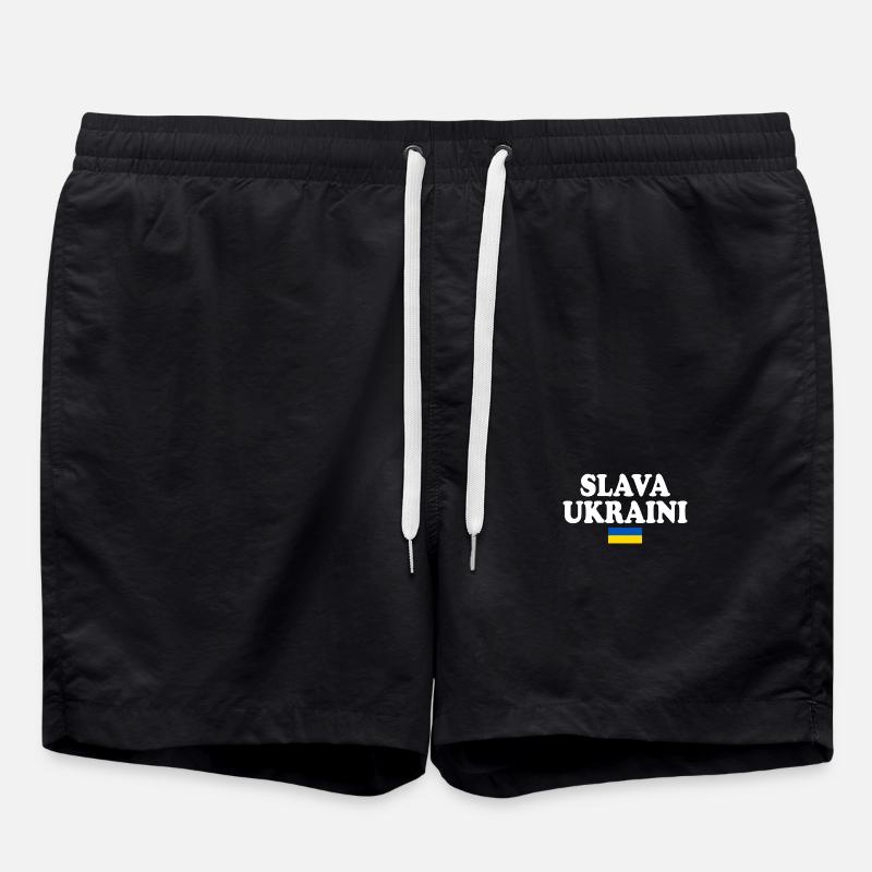 Slava ukraini - Badeshorts - Schwarz