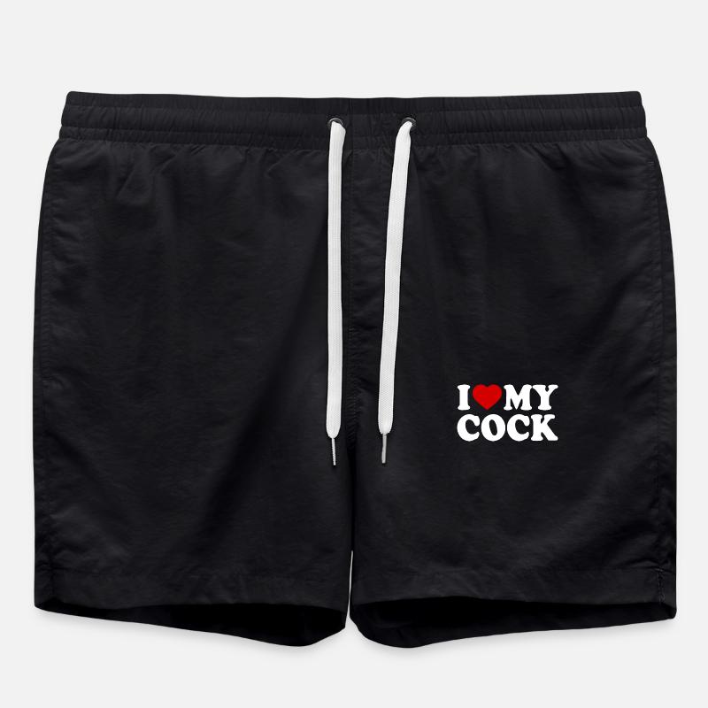 I love my cock - Swim Trunks - black