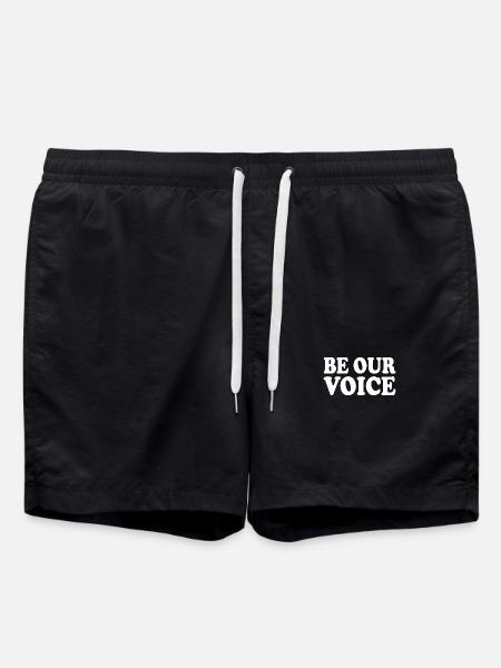 Be our voice - Swim Trunks - black