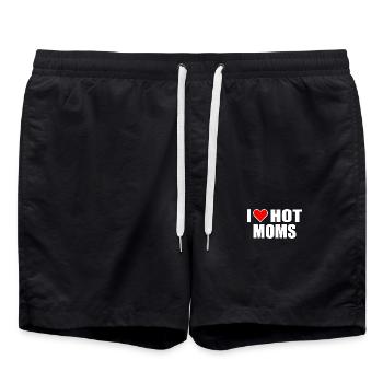 I love hot moms - Short de bain - noir - Devant - AI Model Male 185 light (185cm)