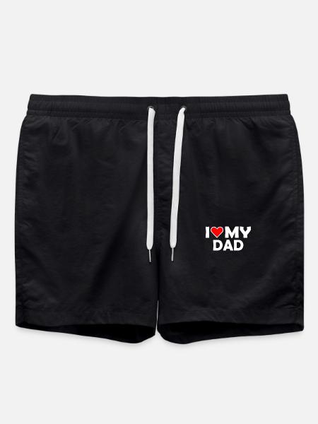 I love my dad - Swim Trunks - black