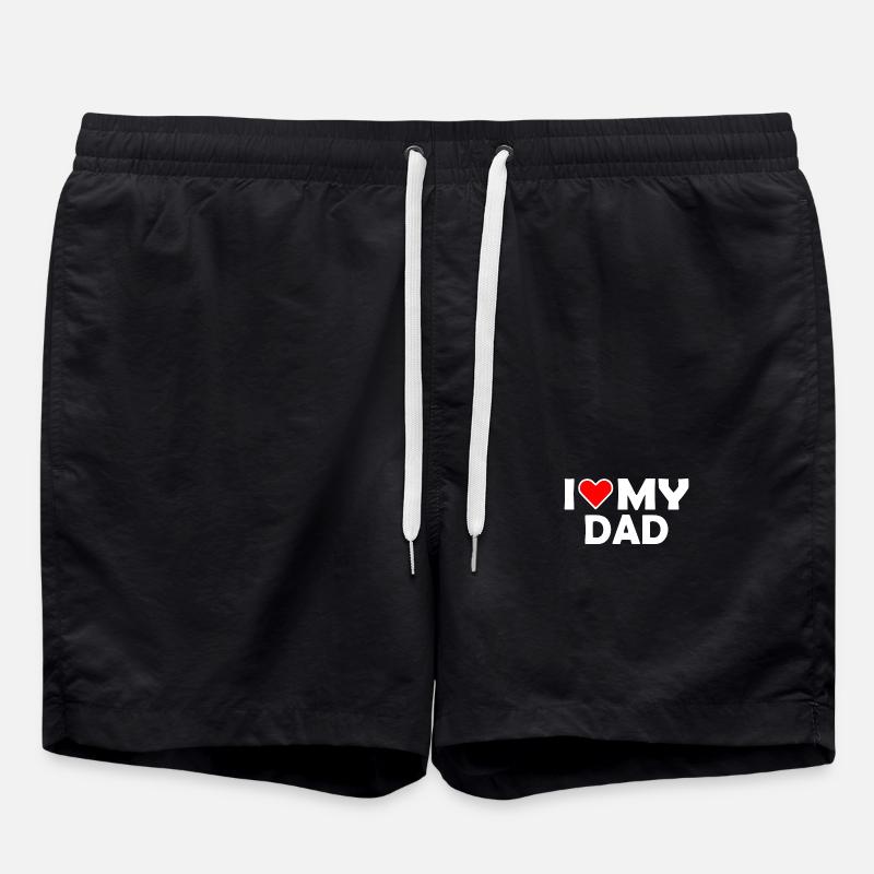 I love my dad - Swim Trunks - black