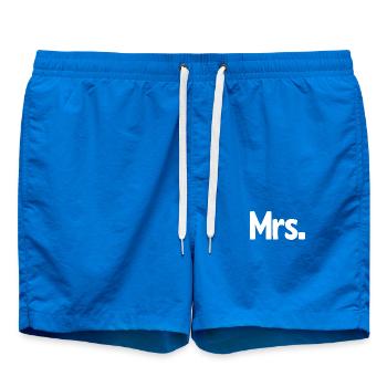 Mrs. Matching Paar Verlobung Hochzeit Flitterwochen - Badeshorts - Cobalt blue - Vorne