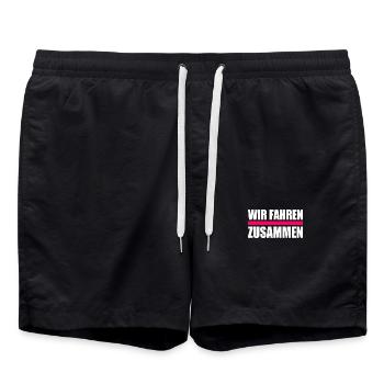 Wir fahren zusammen - Badeshorts - Schwarz - Vorne - AI Model Male 185 light (185cm)