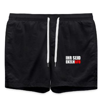 Ihr seid ekelhafd - Badeshorts - Schwarz - Vorne - AI Model Male 185 light (185cm)