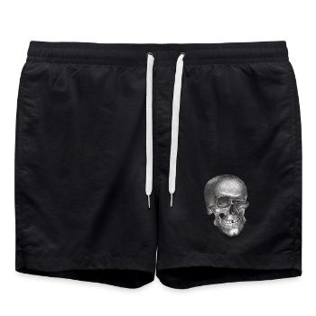 Winking Skull - Skull - Swim Trunks - black - Front - AI Model Male 185 light (185cm)