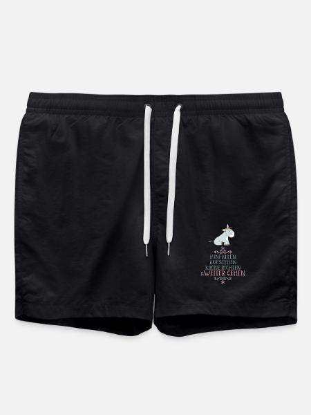 lustiger Spruch - Badeshorts - Schwarz