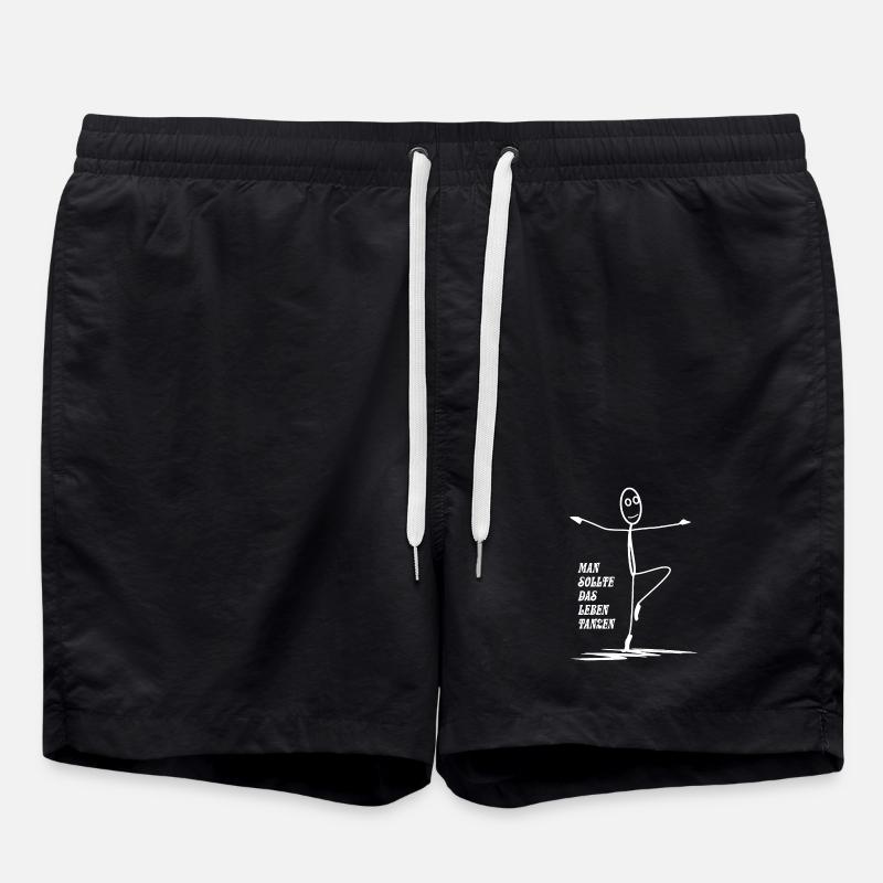 Man sollte das Leben tanzen - Badeshorts - Schwarz