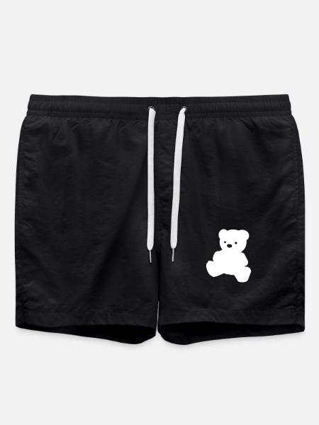A simple teddy bear - Swim Trunks - black