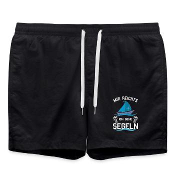 Mir reichts ich gehe Segeln - Badeshorts - Schwarz - Vorne - AI Model Male 185 light (185cm)