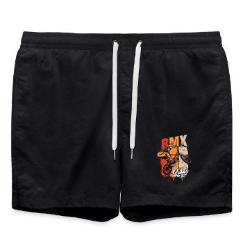 Vélo BMX | Rider BMX | BMX Old School Grunge - Short de bain - noir - Devant - AI Model Male 185 light (185cm)