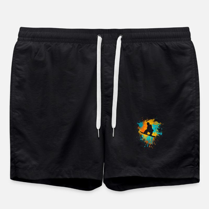 Snowboard - Swim Trunks - black