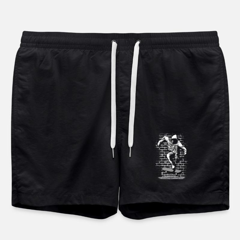 Skate | Skater | Skateboard | Patinage - Short de bain - noir