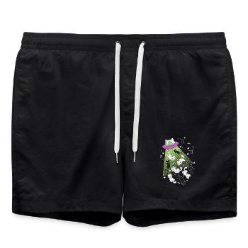 chats extraterrestres - Short de bain - noir - Devant - AI Model Male 185 light (185cm)