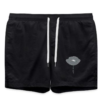 gris coquelicot - Short de bain - noir - Devant - AI Model Male 185 light (185cm)
