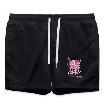 Oui je suis fou - Short de bain - noir - Devant - AI Model Male 185 light (185cm)