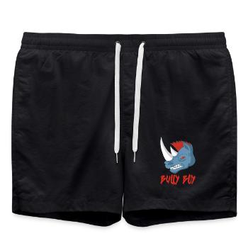 Tête de rhinocéros - Short de bain - noir - Devant - AI Model Male 185 light (185cm)