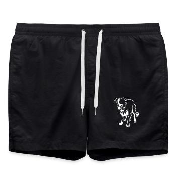 Border Collie « Black Edition » - Short de bain - noir - Devant - AI Model Male 185 light (185cm)