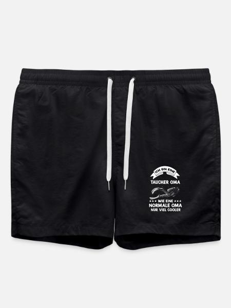 Taucher Oma - Badeshorts - Schwarz