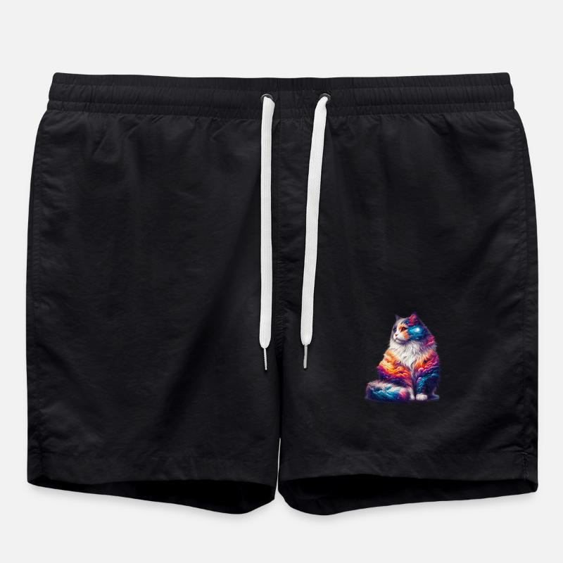 Cat - Swim Trunks - black