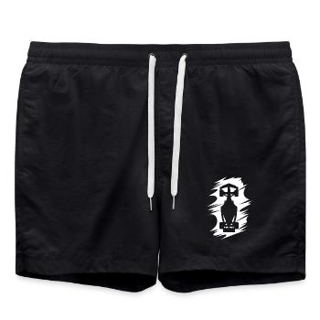 Auto Formel Racing Symbol Wischeffekt Illustration - Badeshorts - Schwarz - Vorne - AI Model Male 185 light (185cm)