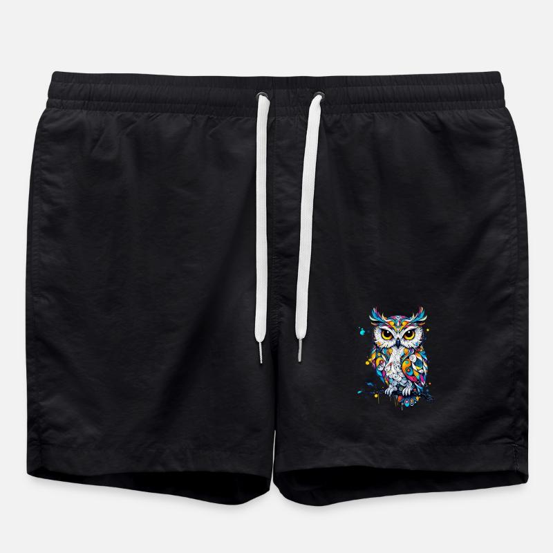 Hibou - Short de bain - noir
