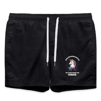 Licorne Roller Skating - Short de bain - noir - Devant - AI Model Male 185 light (185cm)