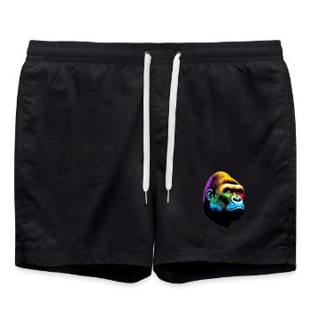 Gorille - Short de bain - noir - Devant - AI Model Male 185 light (185cm)