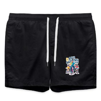 Dad's Cycling Crew Family Design - Swim Trunks - black - Front - AI Model Male 185 light (185cm)