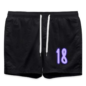 18. 18 ANS. 18e ANNIVERSAIRE. ANNIVERSAIRE 18 ANS. - Short de bain - noir - Devant - AI Model Male 185 light (185cm)