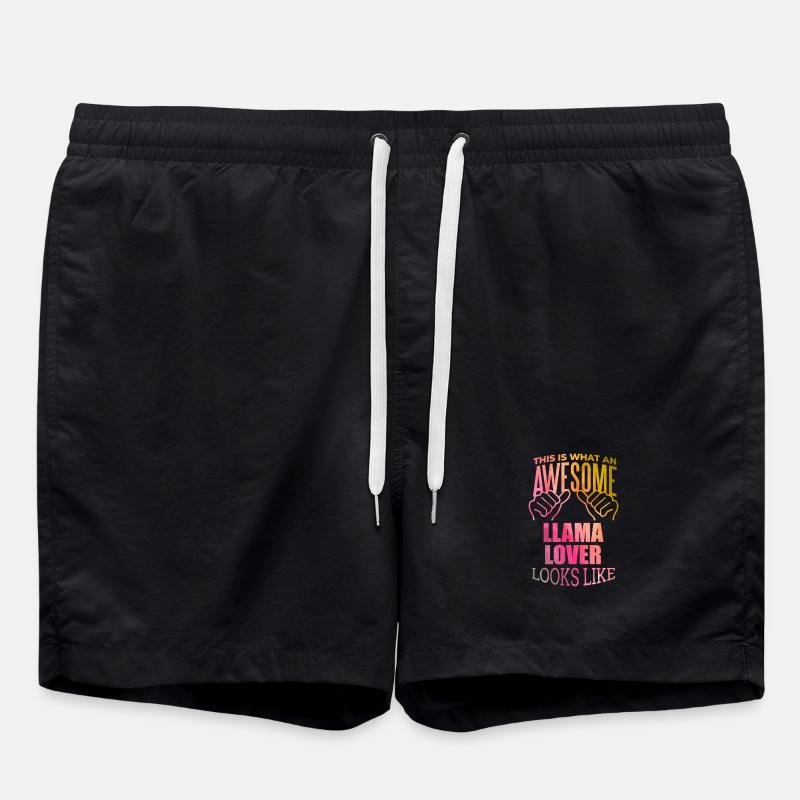 Lama - Badeshorts - Schwarz