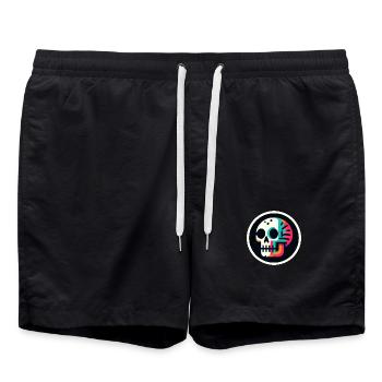 Squelette coloré - Short de bain - noir - Devant - AI Model Male 185 light (185cm)