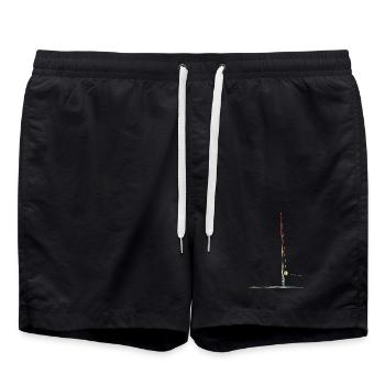 Angel Sketch Vintage Look - Swim Trunks - black - Front - AI Model Male 185 light (185cm)