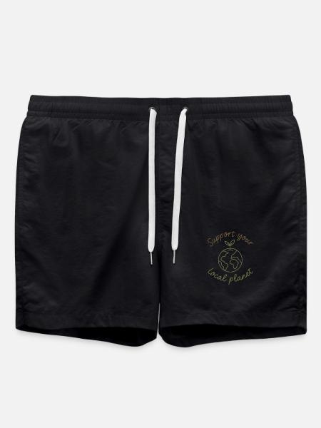 Support Your Local Planet – Eco-Style - Swim Trunks - black