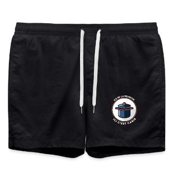 Hier ist es Caris Creole La Réunion Island - Badeshorts - Schwarz - Vorne - AI Model Male 185 light (185cm)