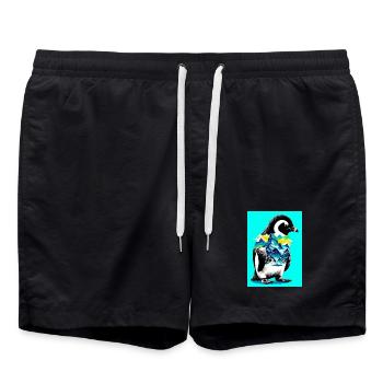pingouin - Short de bain - noir - Devant - AI Model Male 185 light (185cm)