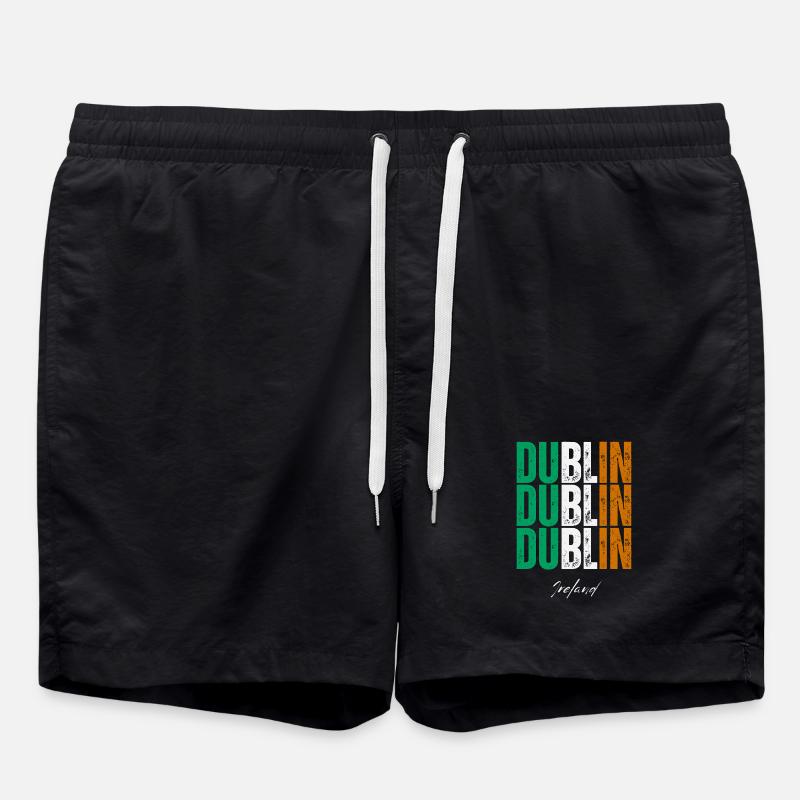 Dublin Irlande, souvenir de Dublin - Short de bain - noir