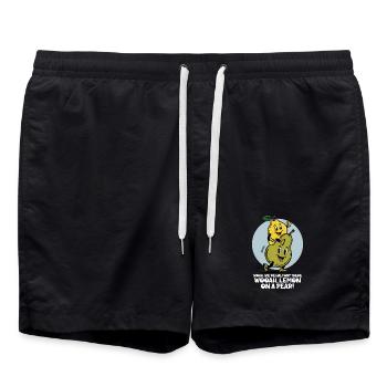 Zitrone auf einer Birne - Badeshorts - Schwarz - Vorne - AI Model Male 185 light (185cm)