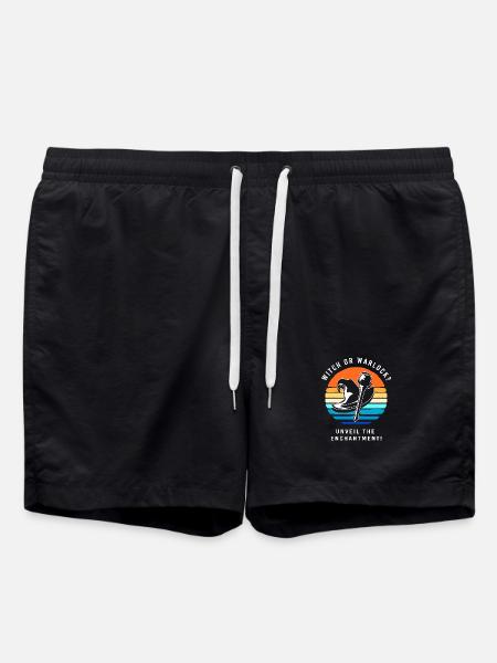 Halloween Gender Reveal - Swim Trunks - black