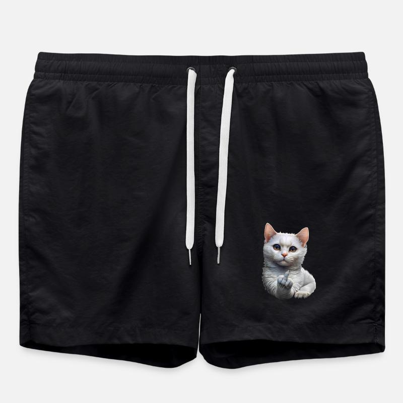 Cat - Swim Trunks - black