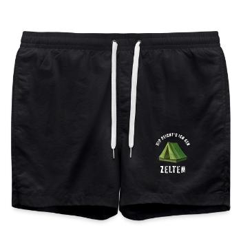 J’en ai assez, je vais CAMPER Outdoor Fun Camping - Short de bain - noir - Devant - AI Model Male 185 light (185cm)